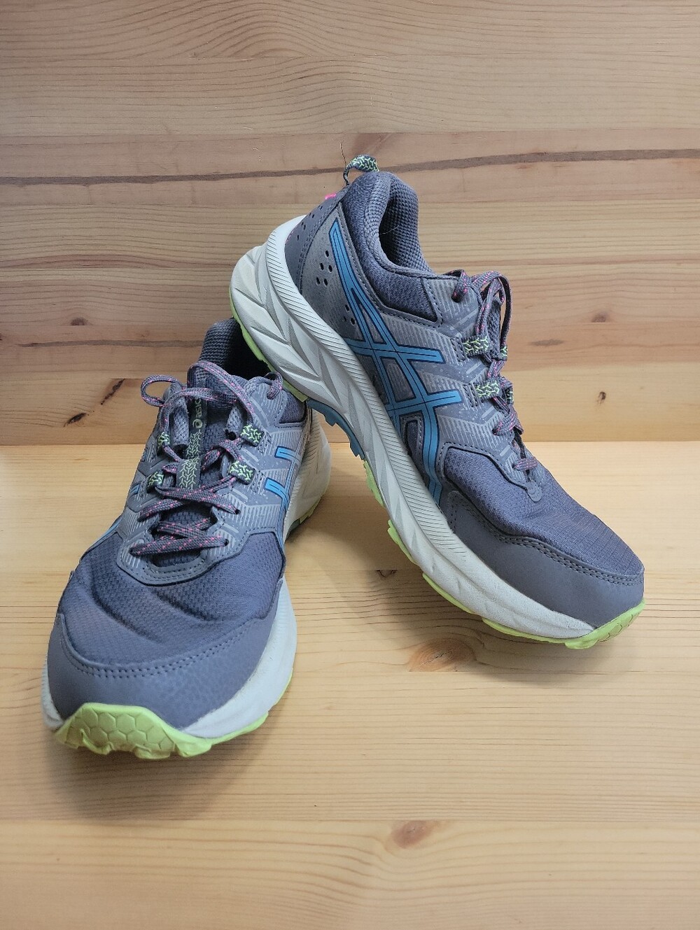 Asics Gel-Venture 9 Running Shoes Sneakers Womens Size 7.5 Gray Pink Gym